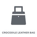 Crocodile leather bag icon from Africa Symbols collection.