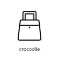 Crocodile leather bag icon from Africa Symbols collection.