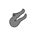 crocodile line icon. signs and symbols can be used for web, logo, mobile app, ui, ux