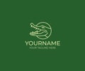 Crocodile line logo template. Alligator vector design