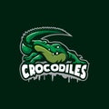 Crocodile mascot logo design vector with modern illustration concept style for badge, emblem and t shirt printing. Angry crocodile Royalty Free Stock Photo