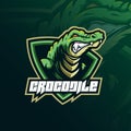 Crocodile mascot logo design vector with modern illustration concept style for badge, emblem and tshirt printing. angry aligator Royalty Free Stock Photo