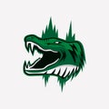 Crocodile mascot logo design vector with modern illustration concept style for esport emblem printing, t-shirt Royalty Free Stock Photo