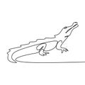 Crocodile One Line drawing