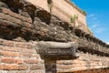 A crocodile sculpture, part of the ruins of Mingun Pahtodawgyi, incomplete pagoda in Mingun, Myanmar