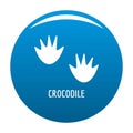 Crocodile step icon blue