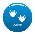 Crocodile step icon blue vector