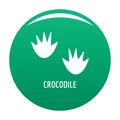 Crocodile step icon vector green