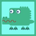 Crocodile stylized cartoon icon