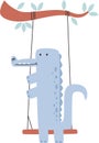 Crocodile On Swing Royalty Free Stock Photo