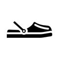 crocs beach footwear glyph icon vector illustration