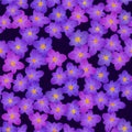 Crocus spring flowers seamless pattern vector card or banner background. Royalty Free Stock Photo