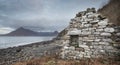 Croft ruin on Elgol Beach on the Isle of Skye