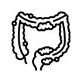 crohn disease gastroenterologist line icon vector illustration
