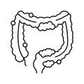 crohn disease gastroenterologist line icon vector illustration