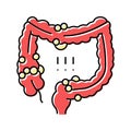 crohns disease color icon vector illustration