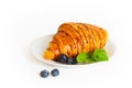 Croissan on the white background Royalty Free Stock Photo