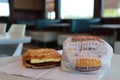 Croissan`wich at Burger King restaurant.