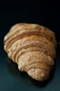 Croissant in black background