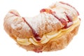 Croissant with blancmange cream Royalty Free Stock Photo