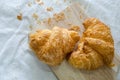 Croissant and bread crumb