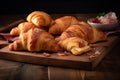 Croissant brie cheese pastry. Generate Ai