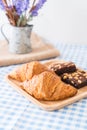 croissant and brownies