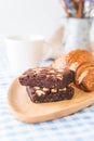 croissant and brownies