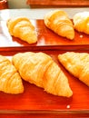 Croissant cake looks delicious, tender and crispy as a complement to morning meal.