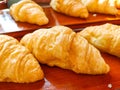 Croissant cake looks delicious, tender and crispy as a complement to morning meal.