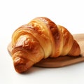 Croissant Png On Wooden Board: Patricia Piccinini Style, Soft Focus, Highly Polished Surfaces
