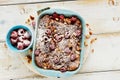 Croissant casserole with almonds Royalty Free Stock Photo