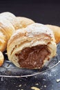 Croissant with chocolate filling