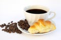 Croissant and coffy Royalty Free Stock Photo