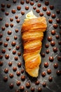 Croissant cone with banana buttercream