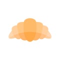 croissant flat design vector illustration. pastry icon