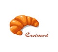 Croissant. Fresh baking, for design menu cafe, bakery, label, logo and packaging. Vector croissant icon.