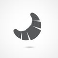 Croissant icon. Flat vector.