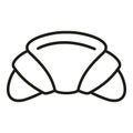 Croissant icon outline vector. Fast food Royalty Free Stock Photo