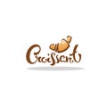 Croissant Lettering for Your Bakery shop Logo.