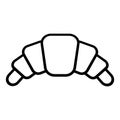 Croissant line icon. Bakery icon