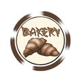 Croissant logo for bakery shop