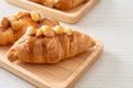 Croissant with macadamia and caramel