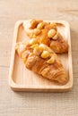 Croissant with macadamia and caramel