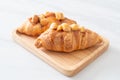 Croissant with macadamia and caramel