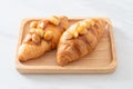 Croissant with macadamia and caramel