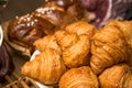 Croissant plate, detail Royalty Free Stock Photo