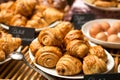 Croissant plate Royalty Free Stock Photo