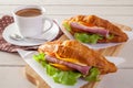 Croissant Sandwich Ham Cheese Royalty Free Stock Photo