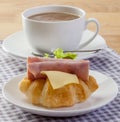 Croissant Sandwich Ham Cheese Royalty Free Stock Photo